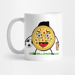 Pizza Football / Soccer Player - Funny Character Illustration Mug